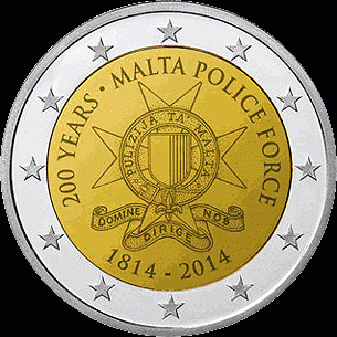 Malta 2 euro 2014 Politie UNC